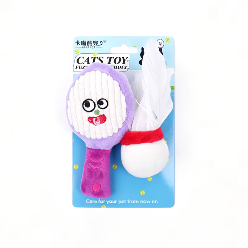 Juguete de peluche resistente para gatos con plumas y pelota de felpa - imagen 5
