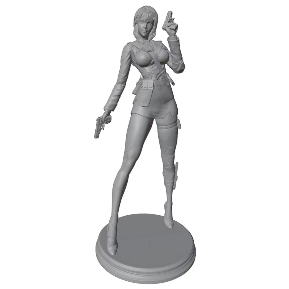 Kit figura guerrera femenina en resina impresa en 3D DIY