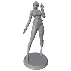 Kit figura guerrera femenina en resina impresa en 3D DIY