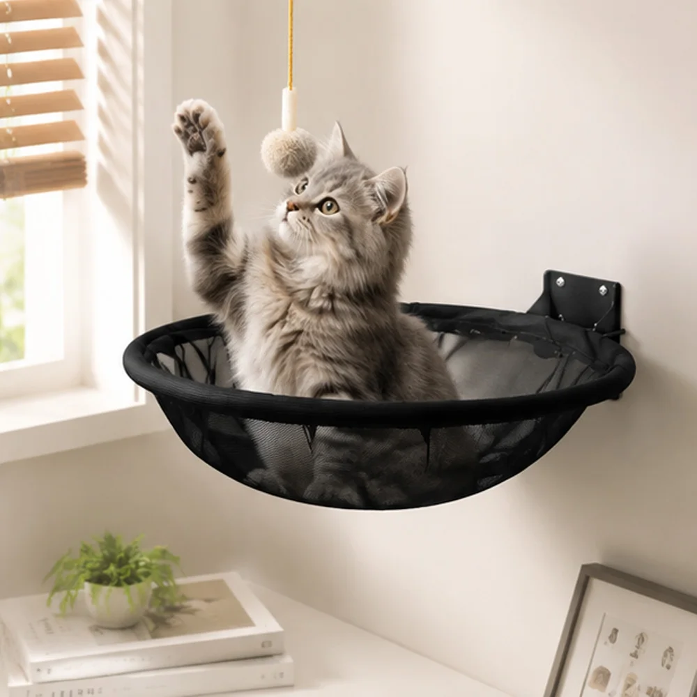 Hamaca para Gatos de Ventana – Percha Inalámbrica Plegable - imagen 2
