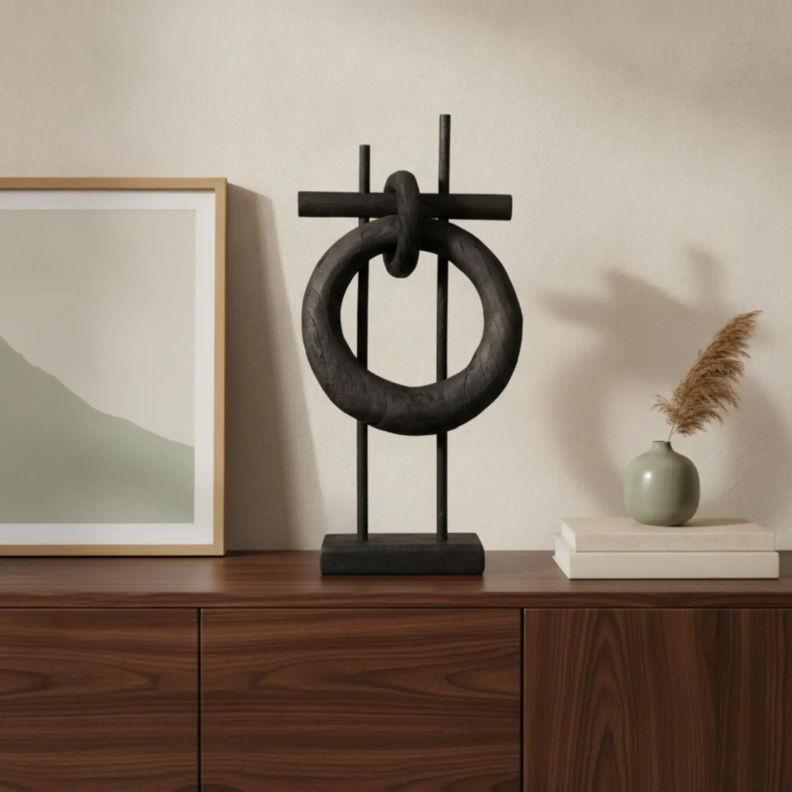 Adorno de mesa en resina con forma circular – Decoración para hogar de gato y perro - imagen 5
