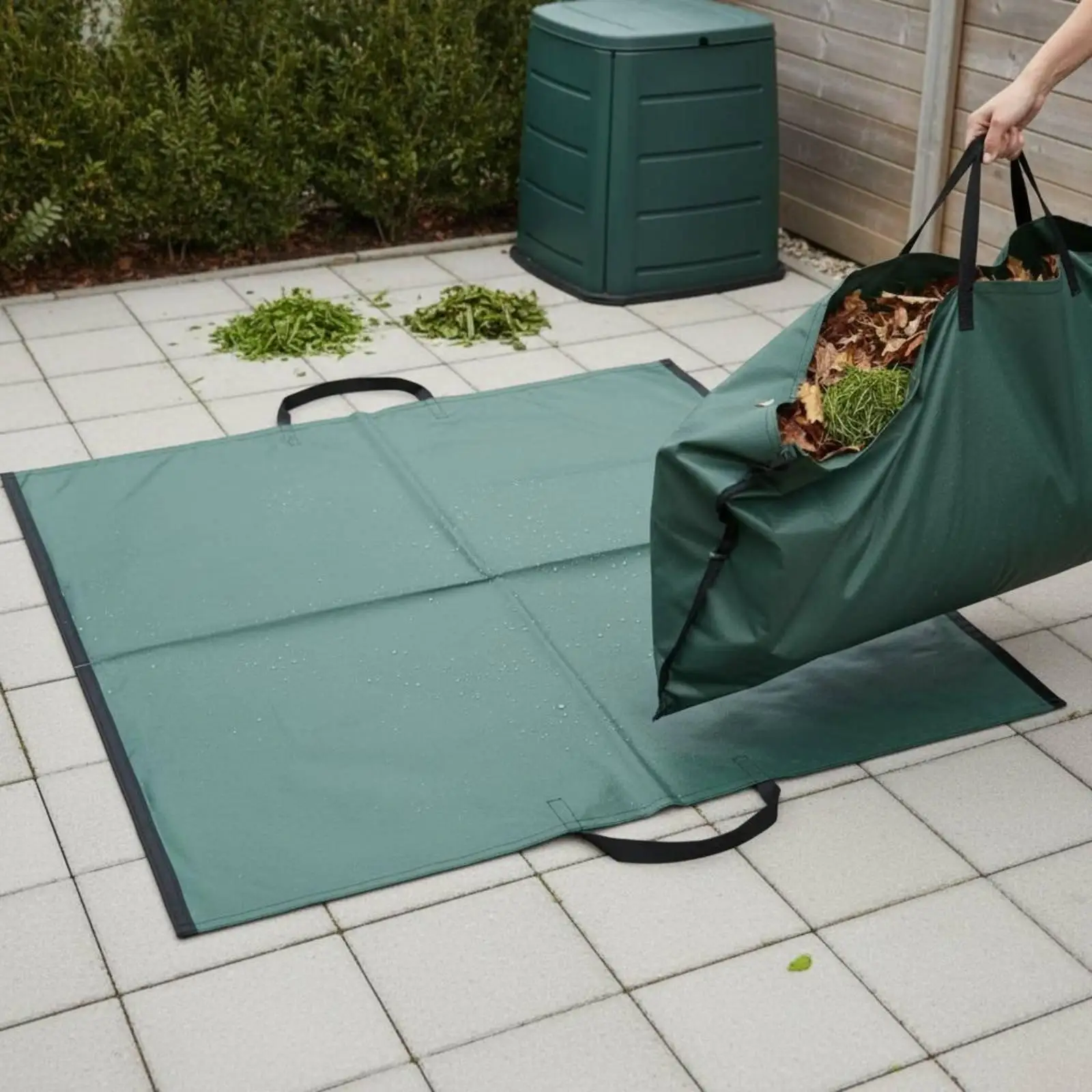 Bolsa jardín impermeable gran capacidad para hojas y residuos