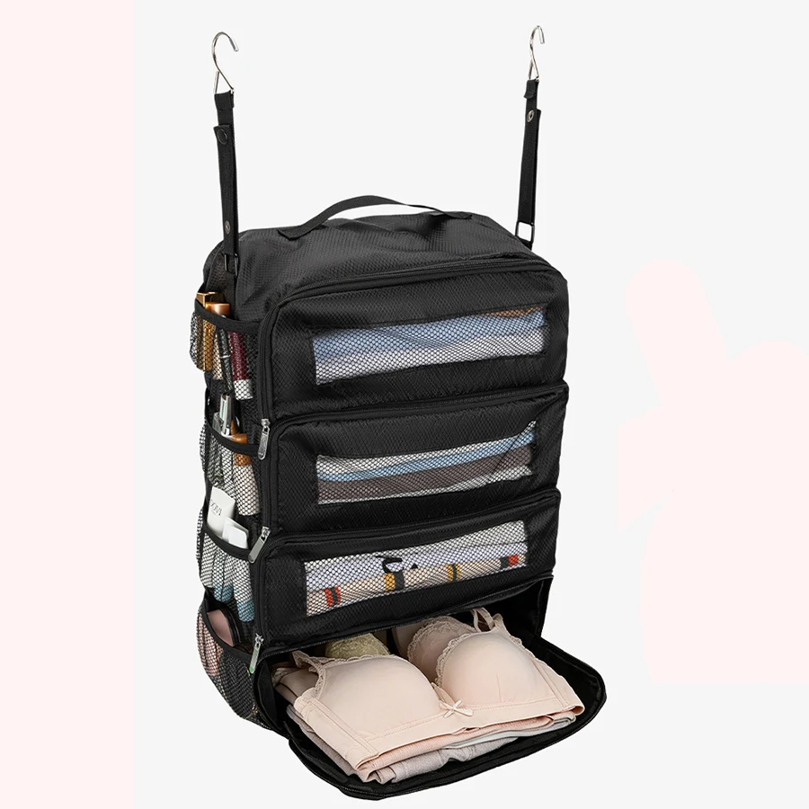 Organizador de Maleta Plegable con Cubos de Almacenaje para Viaje
