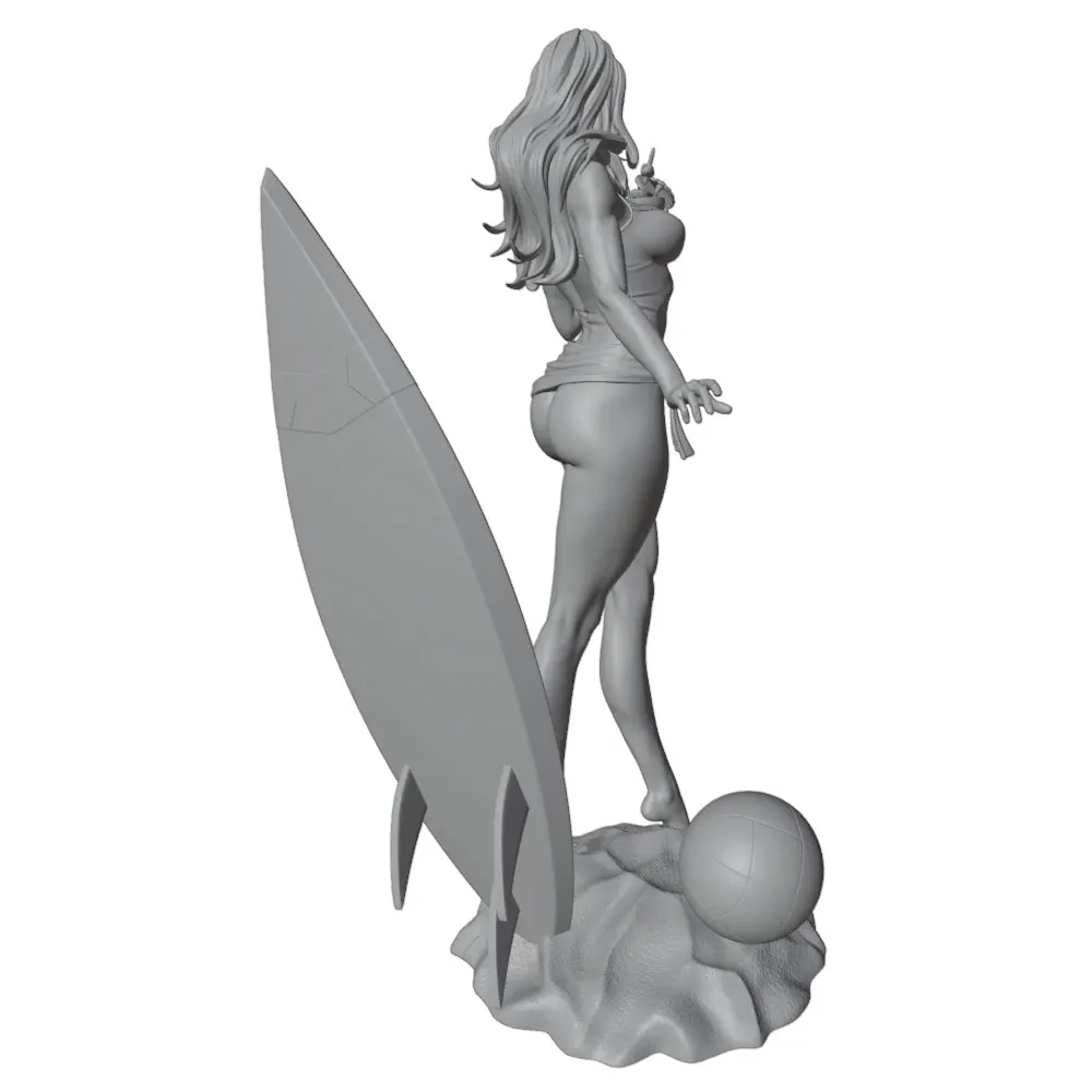 Kit resina chica sexy 1/24 (75 mm) – Miniatura 3D gris DIY sin pintar - imagen 4