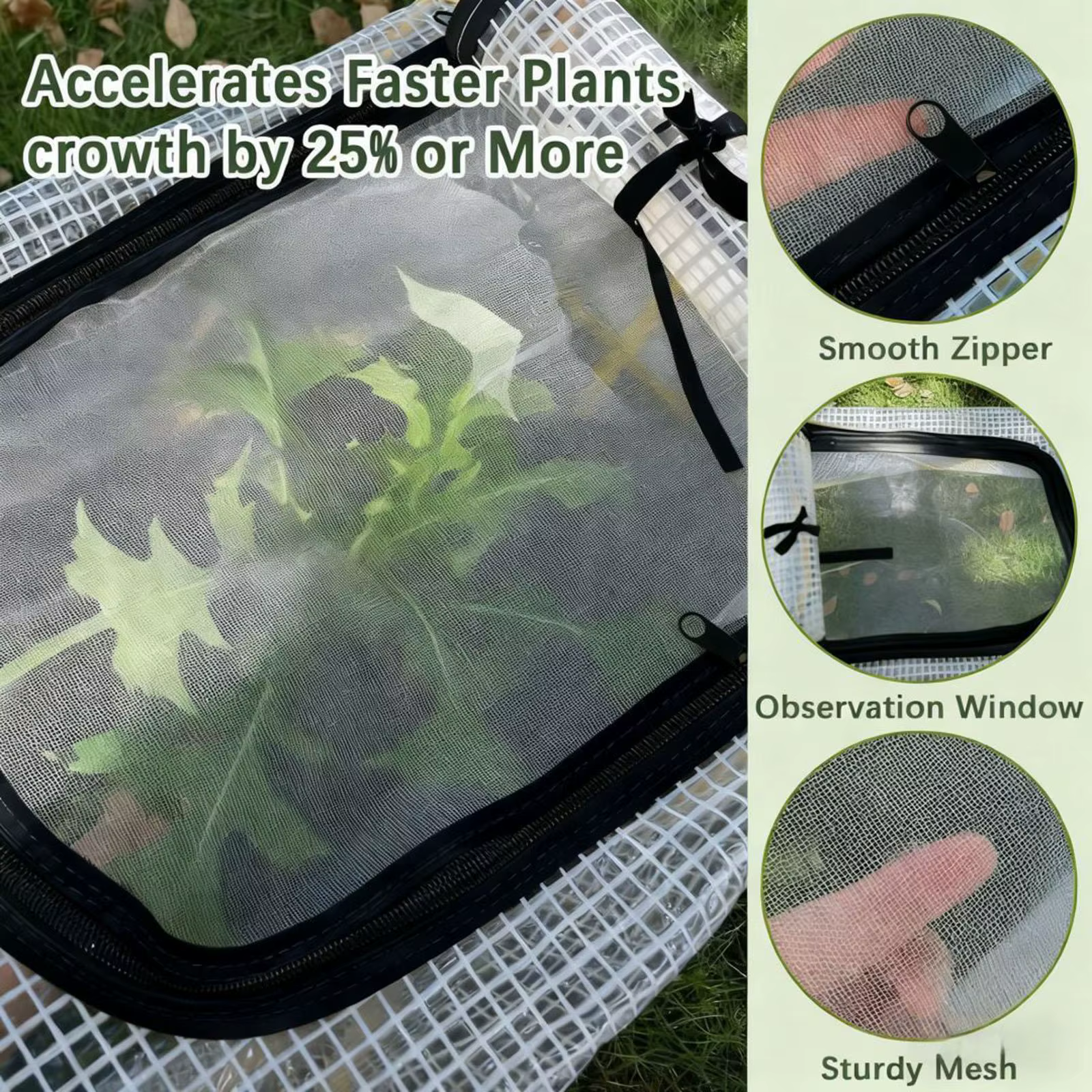 Cubierta antiheladas de malla transpirable para plantas con anclajes - imagen 5