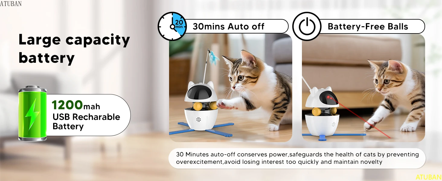 Tres modos de velocidad para diferentes gatos