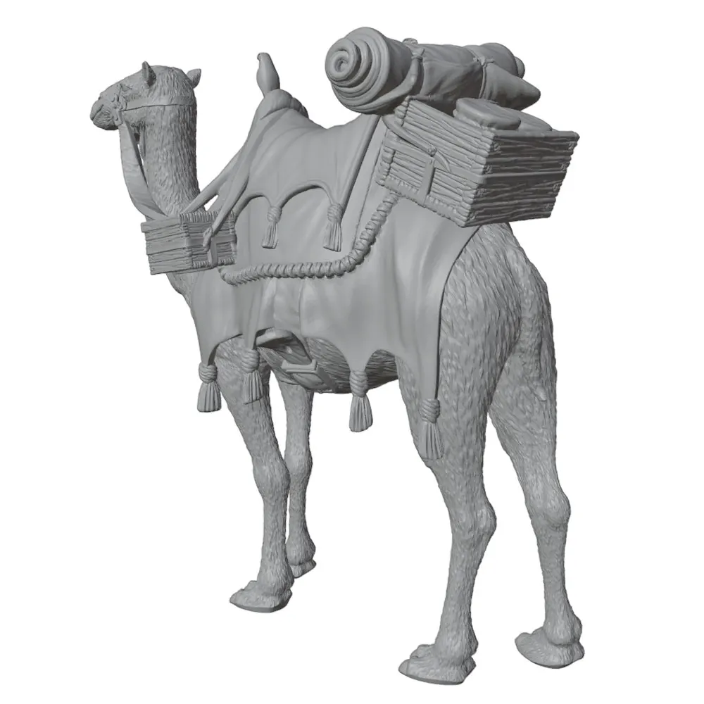 Figura de camello impresa en 3D – Adorno sin pintar para escritorio - imagen 4
