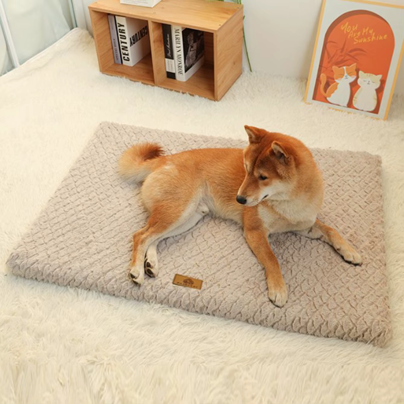 Cama nido suave con protector de cuello para gatos y perros - imagen 4