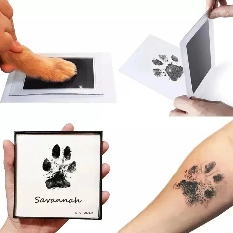 Kit Huellas Mascota Sin Tinta – Almohadilla Segura Para Gato Y Perro - imagen 2