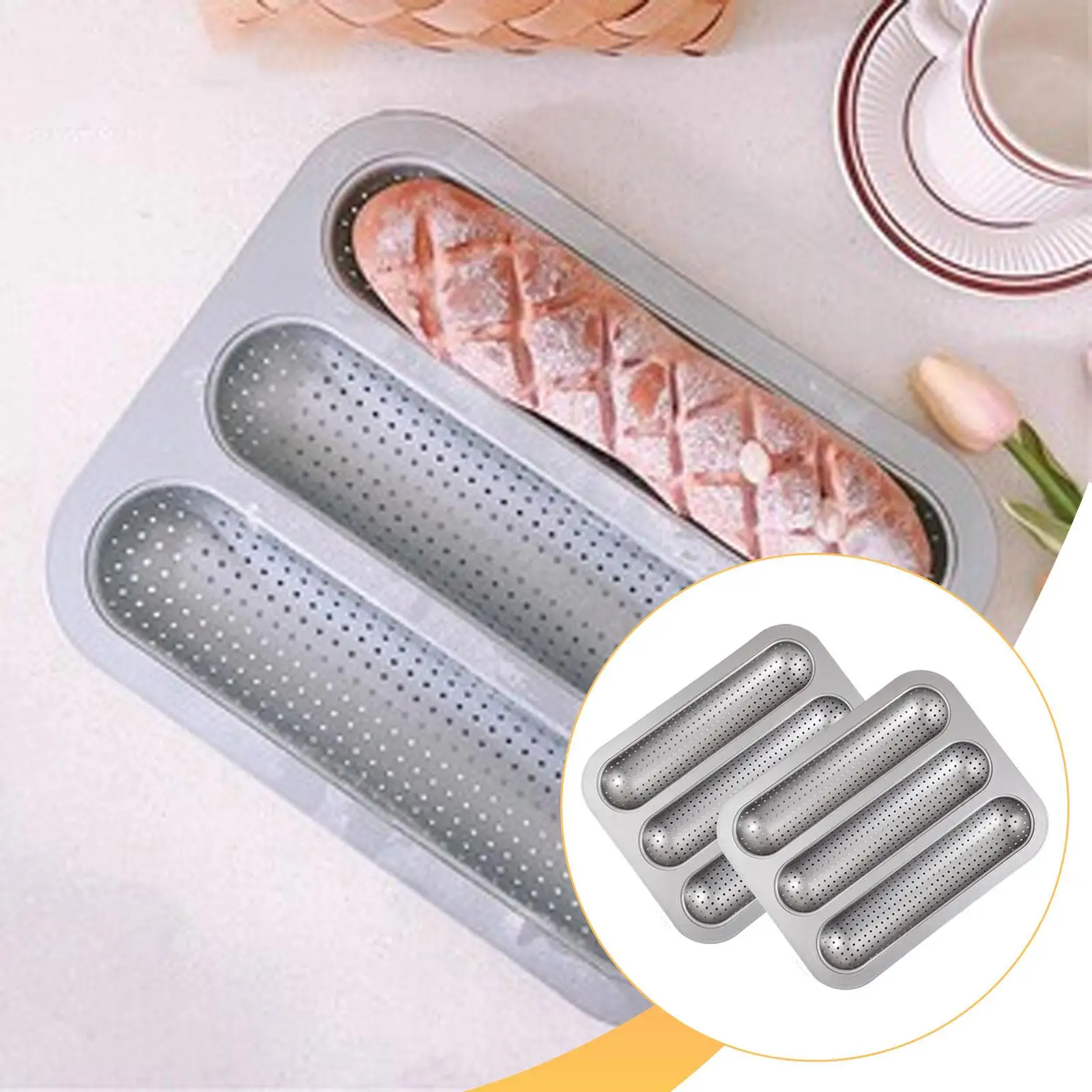 Bandeja de horno de acero resistente para premios de gato y perro - imagen 2