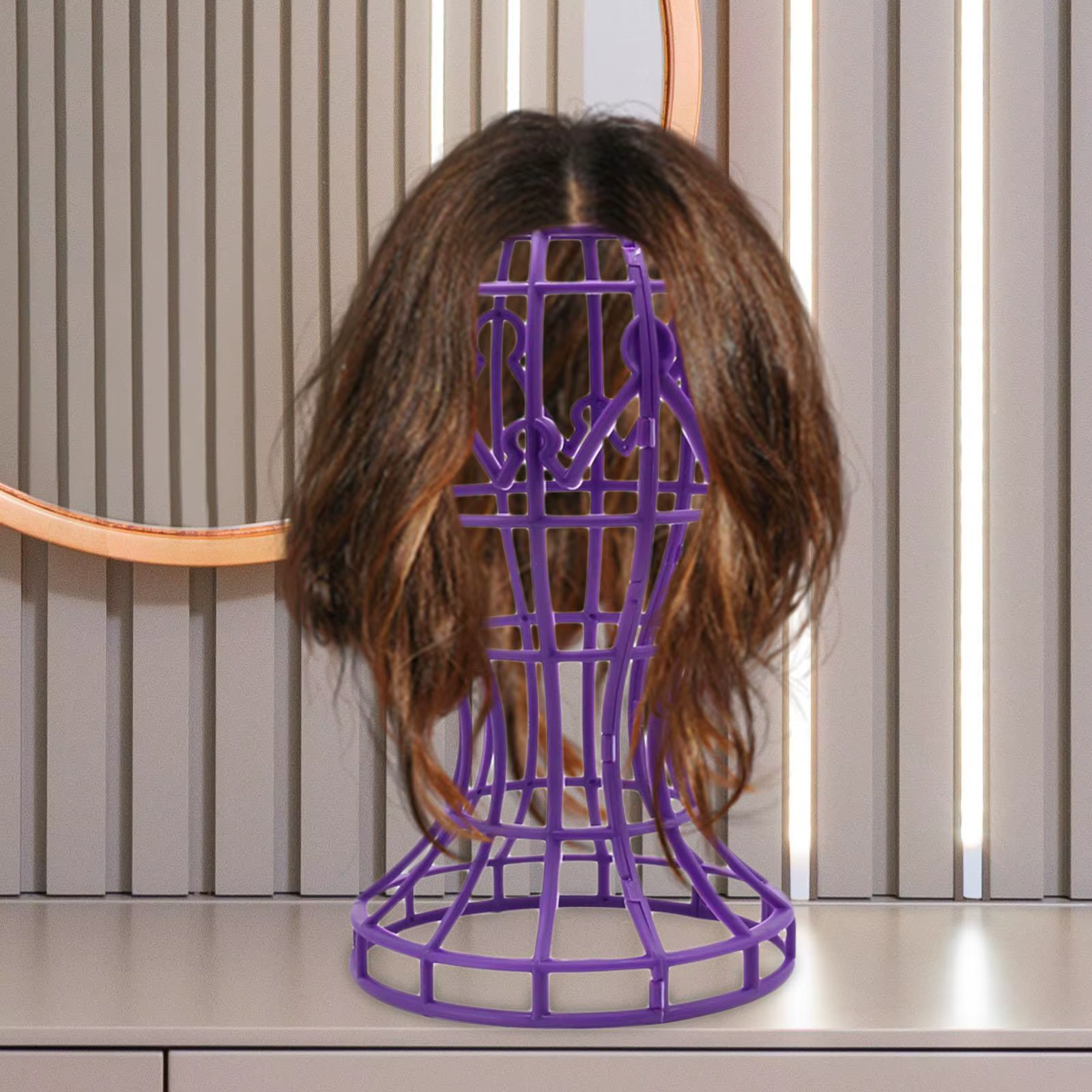 Soporte para pelucas Kesoto plegable y transpirable