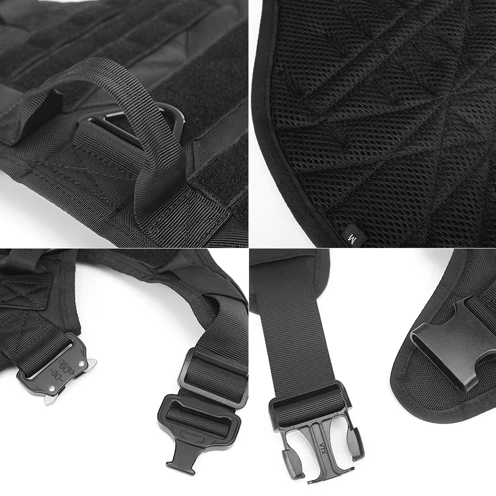 Arnés táctico para perro con gafas protectoras y correa elástica - imagen 2