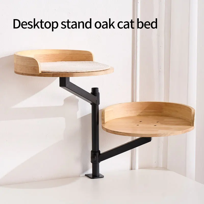 Estructura de escalada flotante fijable con nido para gatos escritorio - imagen 3