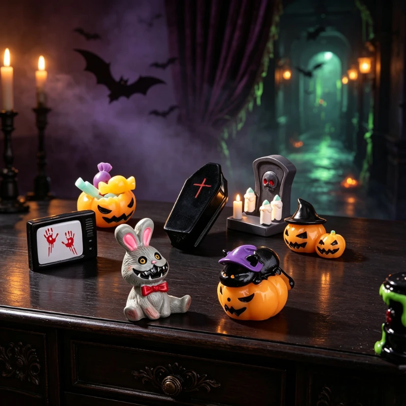 Mini Casa Encantada Halloween para Dioramas – Decoración - imagen 3