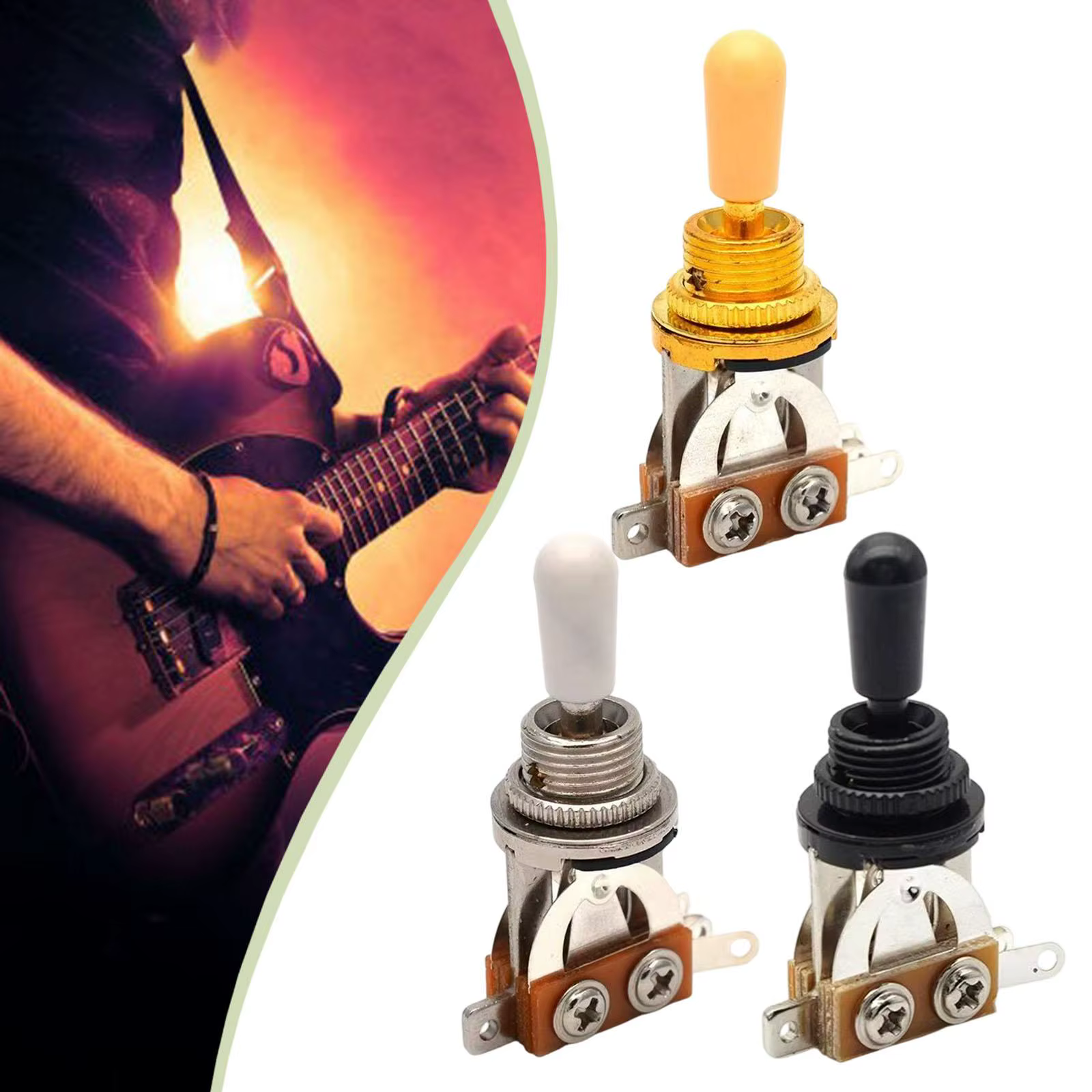 Interruptor de palanca 3 vías para guitarra eléctrica, repuesto - imagen 3