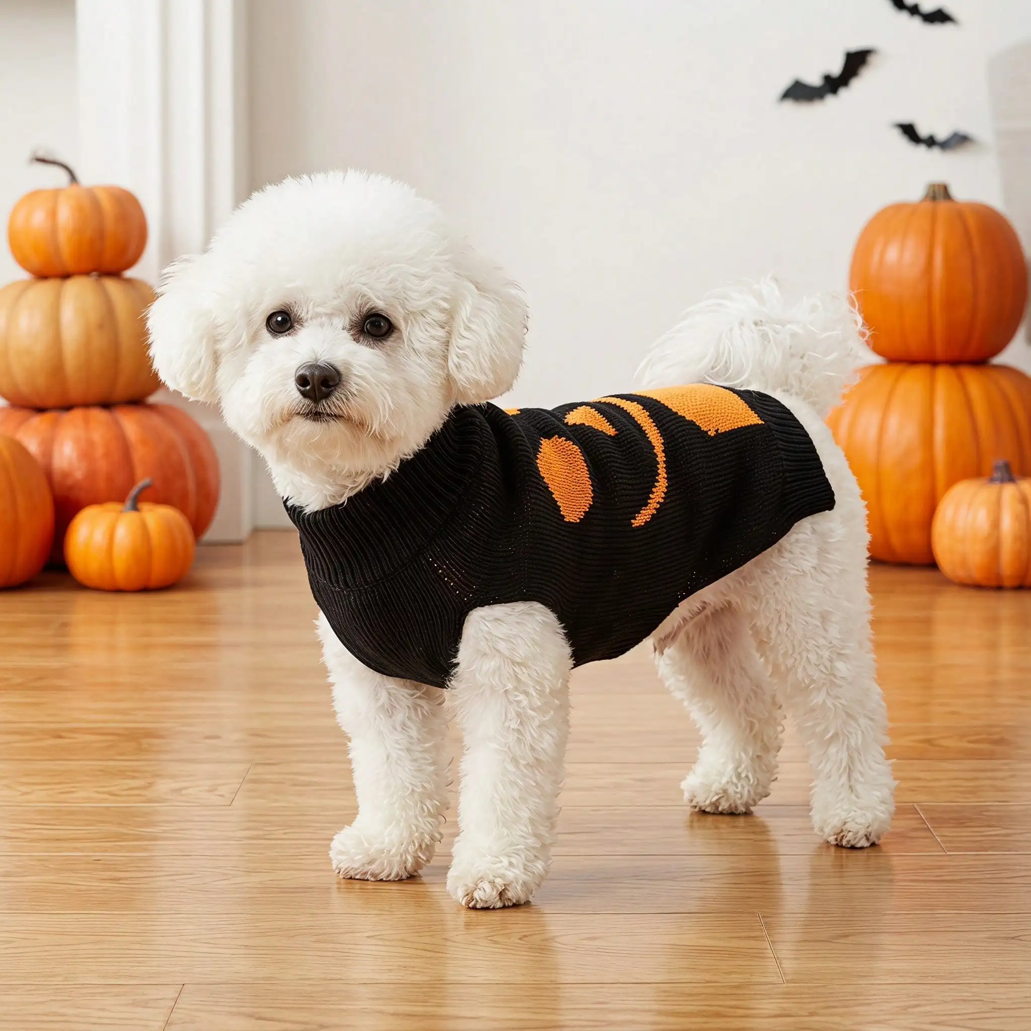 Suéter Halloween Calabaza para Perros y Gatos Pequeños - imagen 3