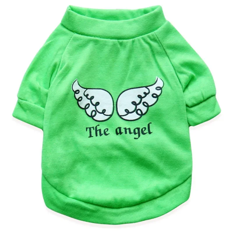 Gato con la camiseta de algodón con alas de ángel