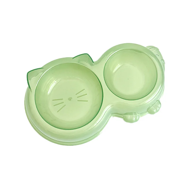 Comedero doble transparente para gatos, antiderrames, duradero - imagen 4