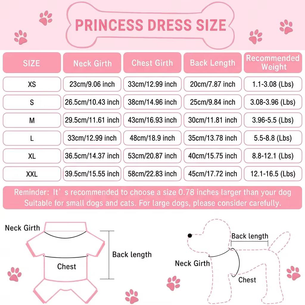 Vestido para perros amarillo y blanco, vista frontal