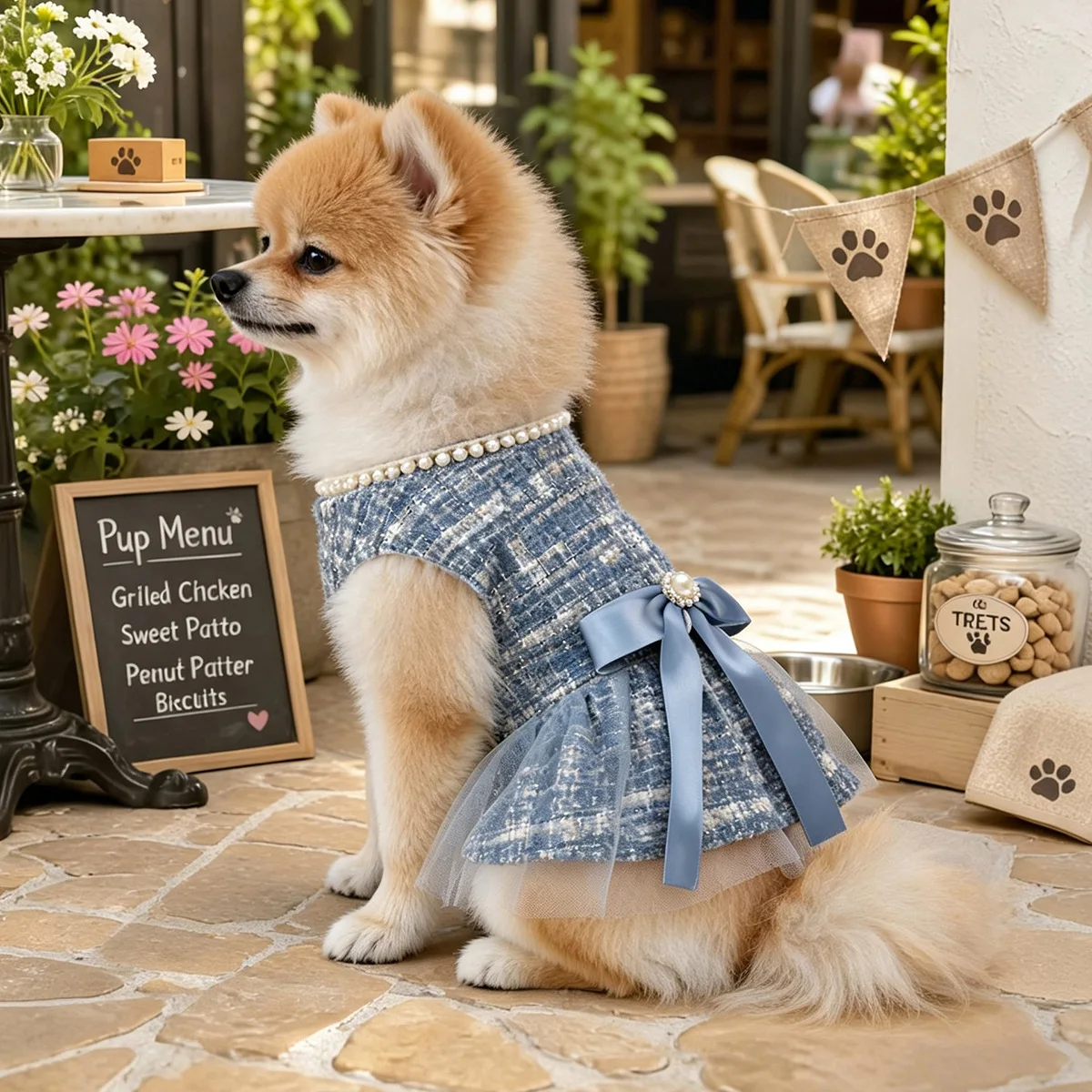 Vestido con lazo para perros pequeños: Chihuahua y Bichón Frisé - imagen 2