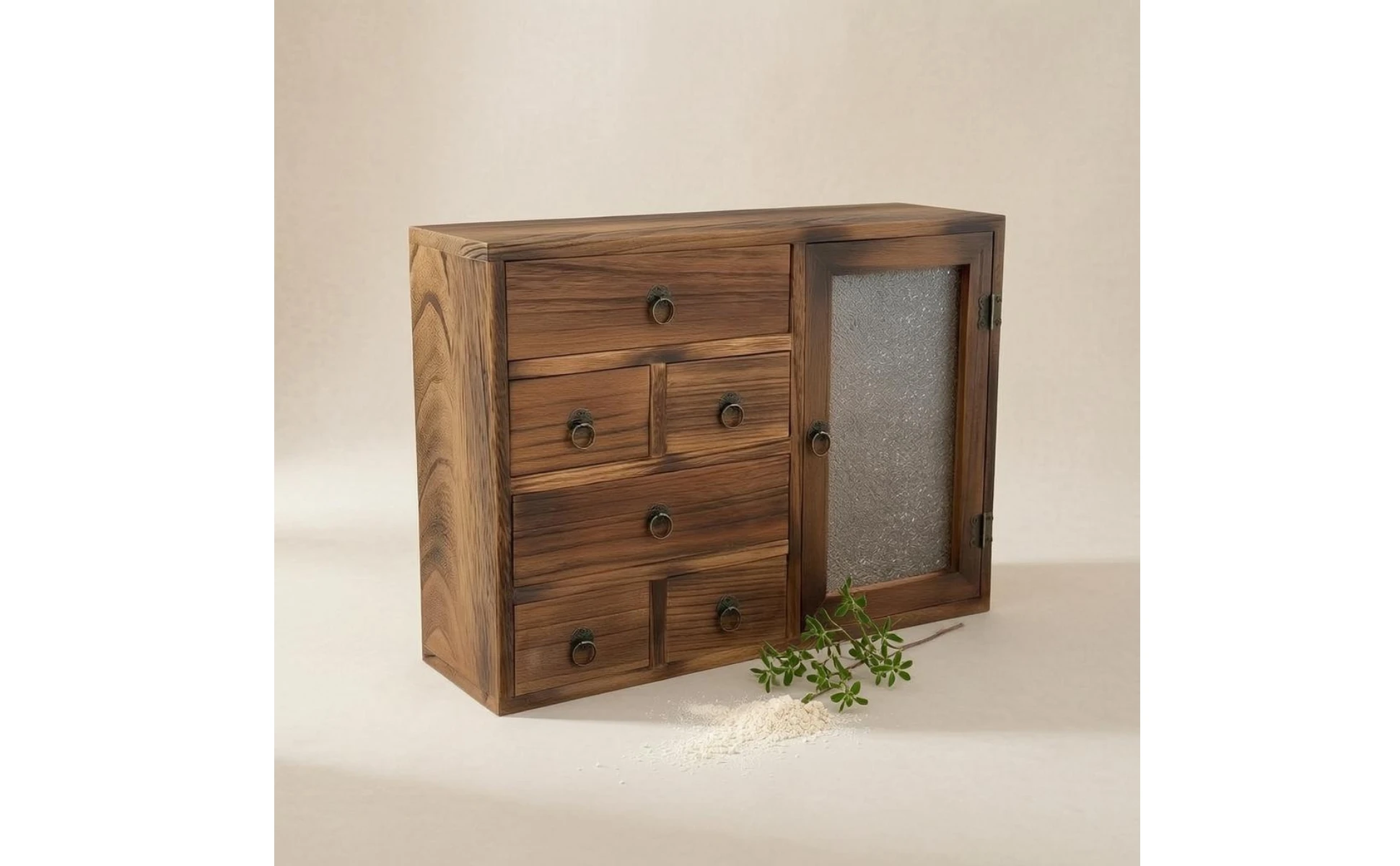 Detalle del acabado vintage en madera