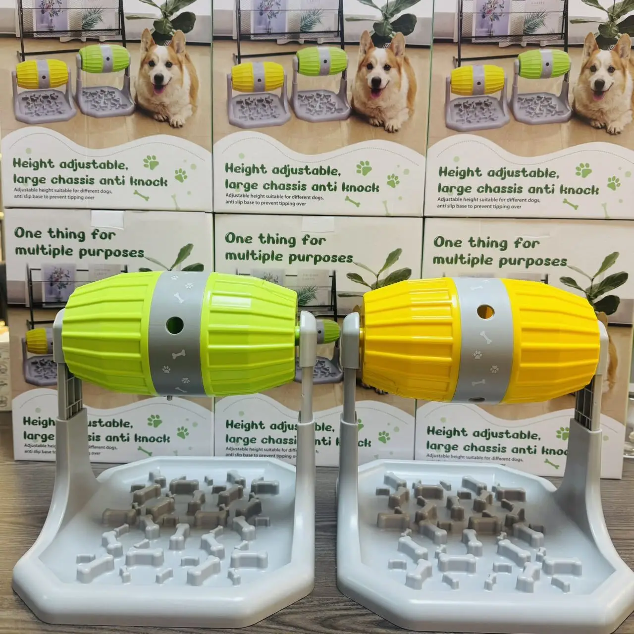 Juguete rodante dispensador de comida para perros y gatos