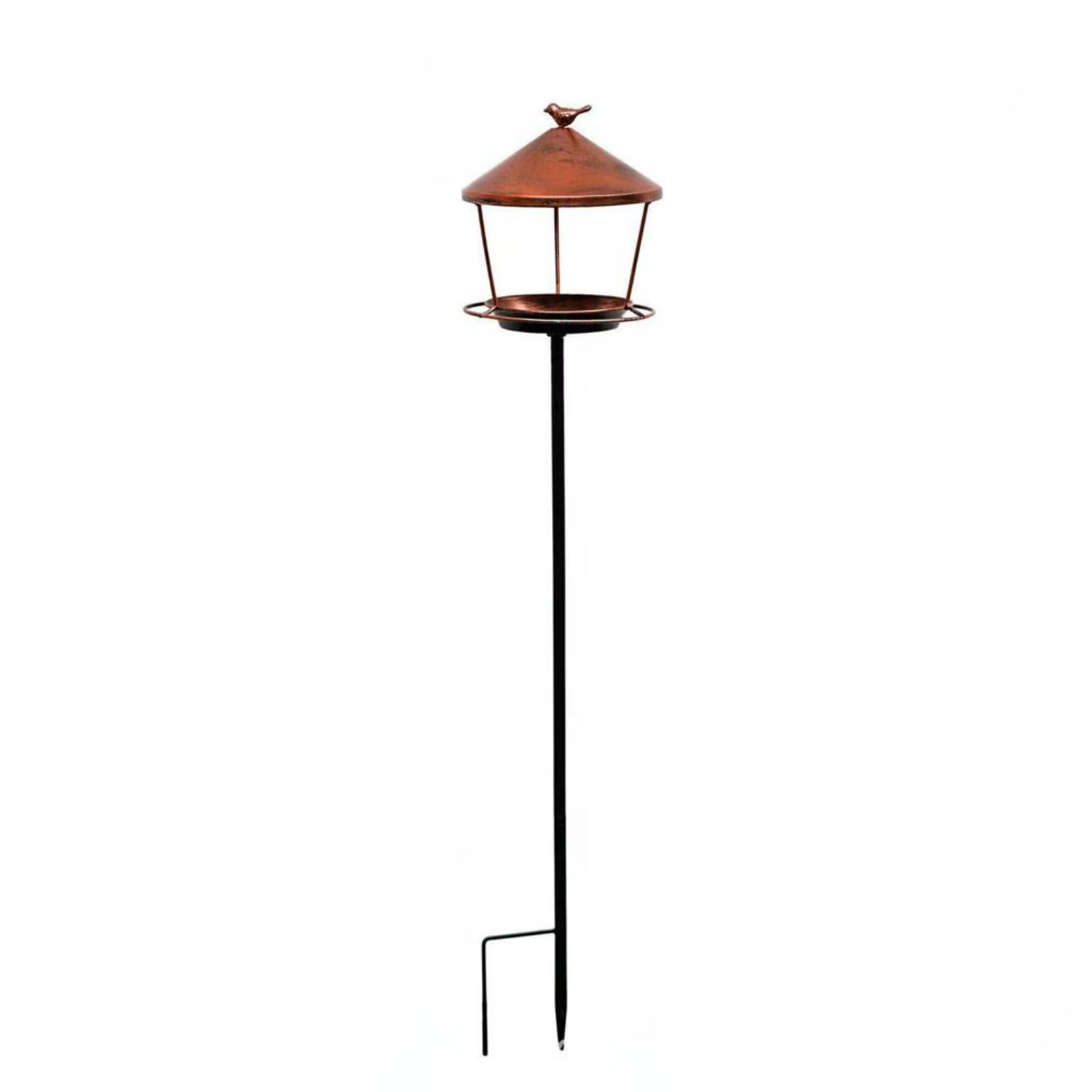 Comedero para pájaros con estaca y techo protector jardín