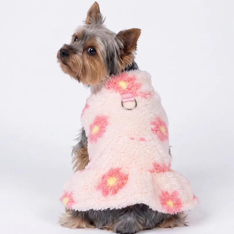 Vestido con capucha de forro polar para perros pequeños - imagen 5