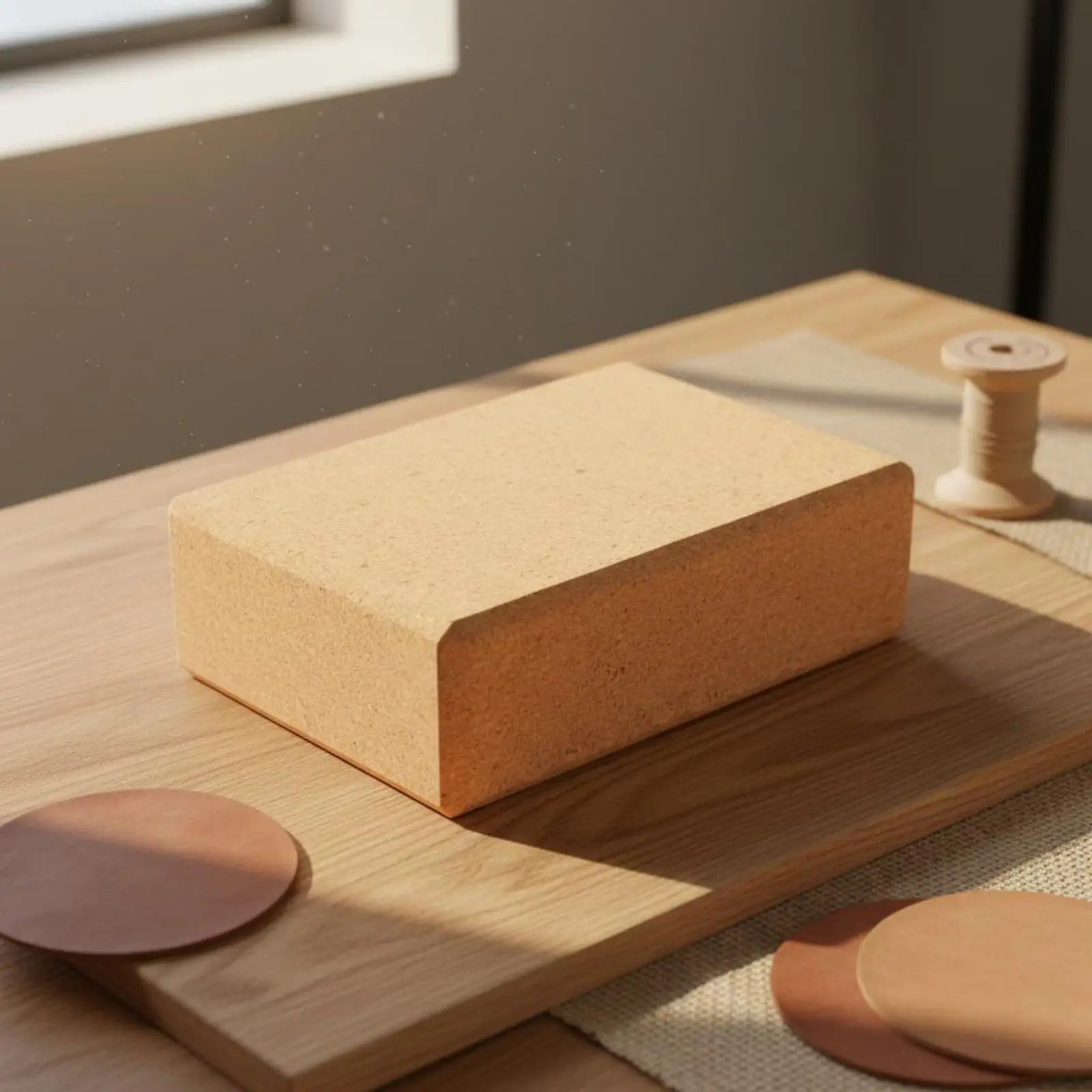 Bloque de perforación cuero con tabla corcho – Almohadilla manualidades - imagen 2