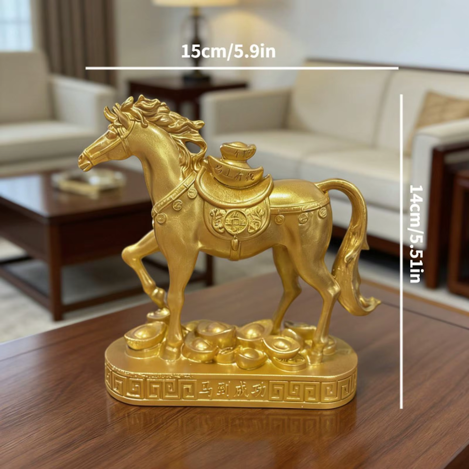 Estatua decorativa de caballo en resina – Adorno para estantería y repisa - imagen 5
