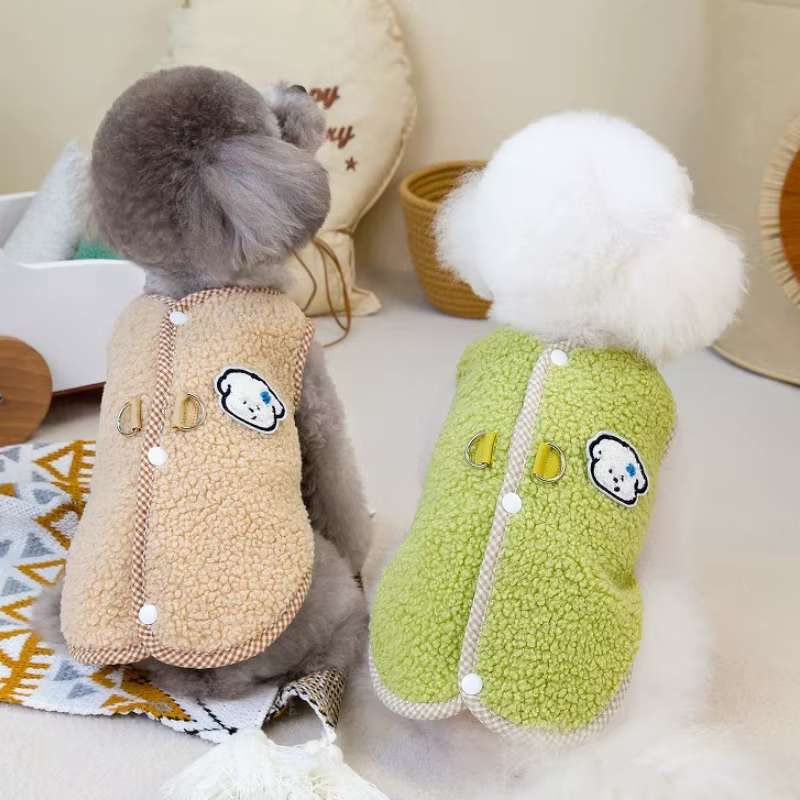 Abrigo otoñal de felpa suave para perros y gatos – Suéter cálido - imagen 2