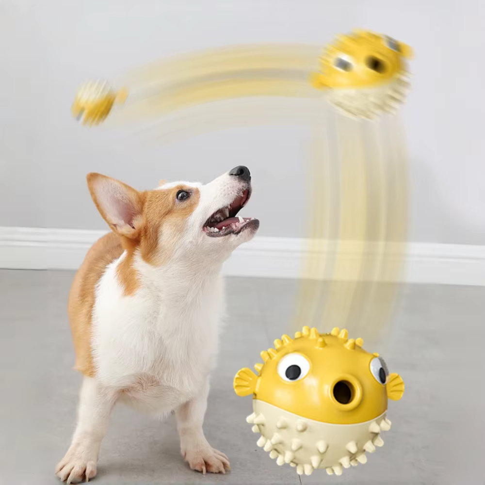 Juguete dispensador con forma de pez para perros - imagen 4