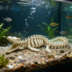 Esqueleto Dinosaurio de Resina para Acuario – Decoración para Peces y Reptiles