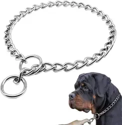 Collar de adiestramiento tipo cadena ajustable y resistente para perros