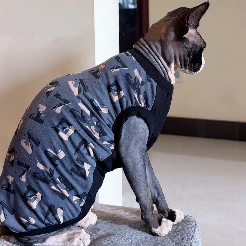 Camiseta de algodón para gatos Devon Rex y Sphynx, verano - imagen 3