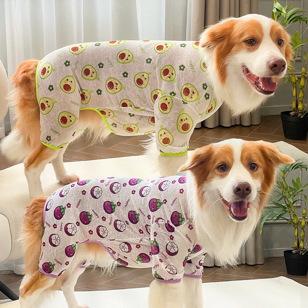 Chaleco de verano para perro con diseño de frutas