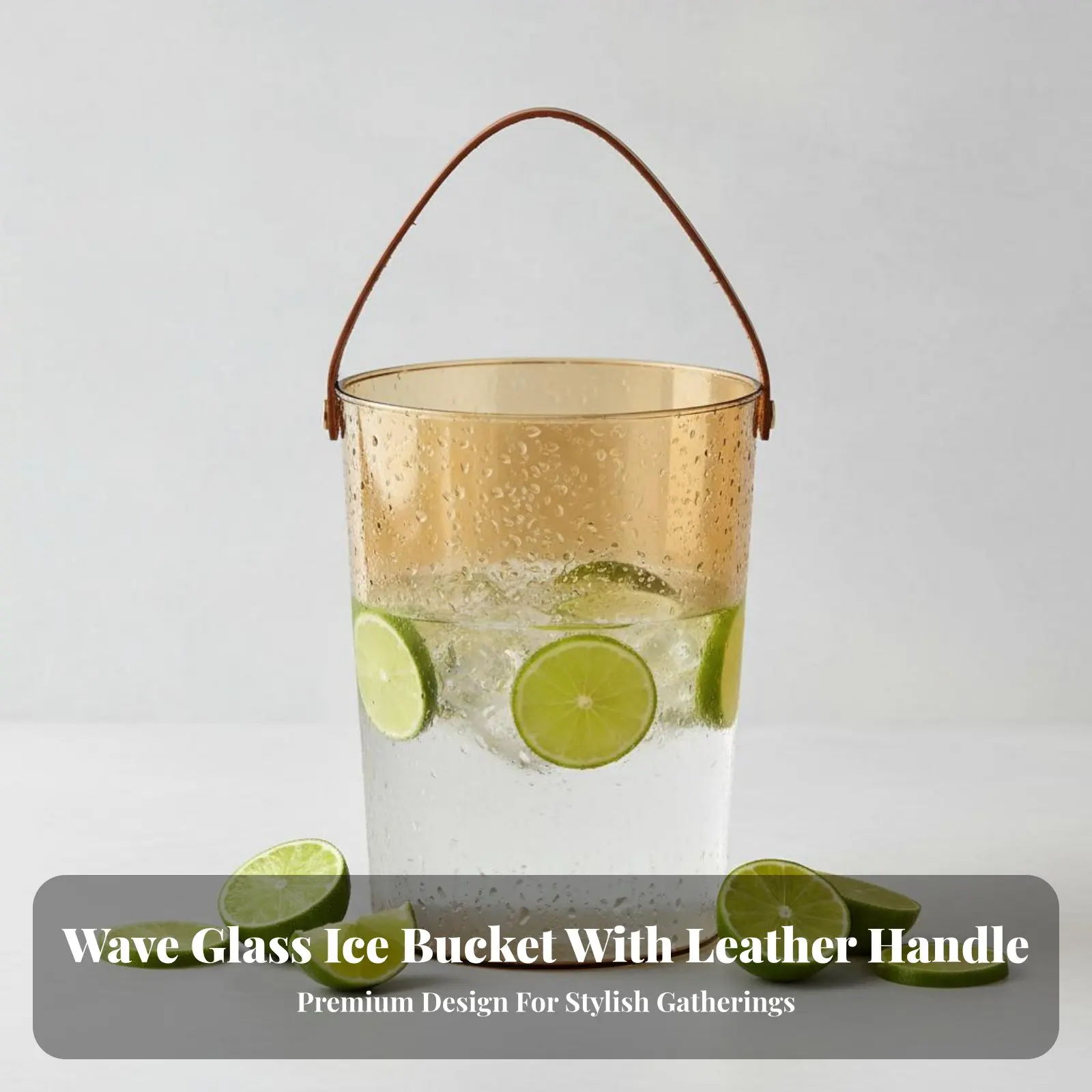 Cubo de hielo portátil con textura tipo vidrio para vino y champán - imagen 3