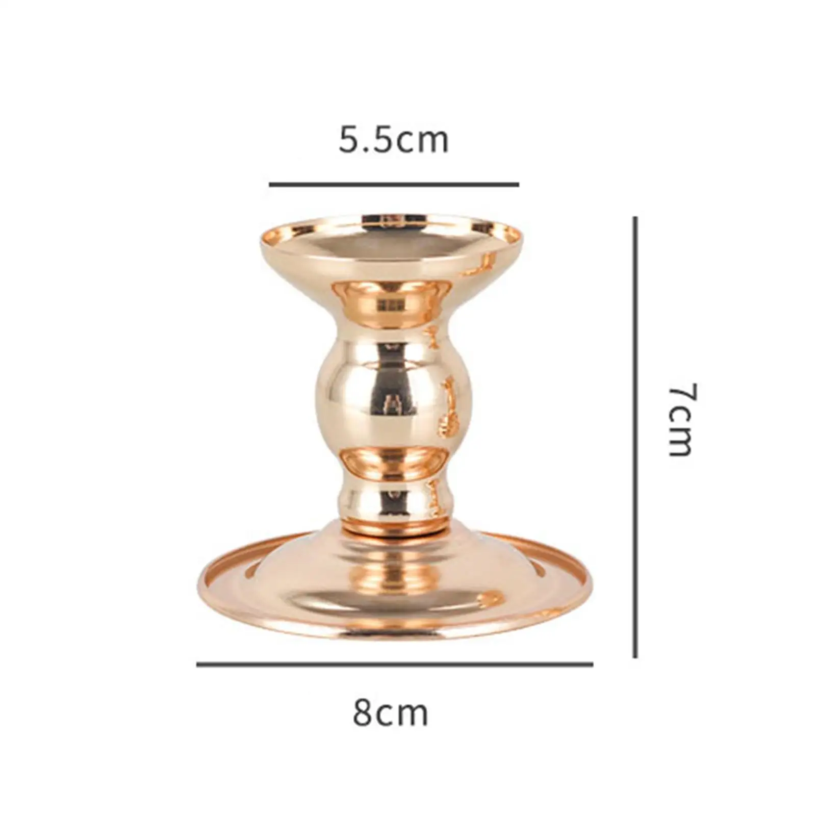 Candelabro Dorado para Velas – Soporte Metálico Decorativo de Mesa - imagen 4