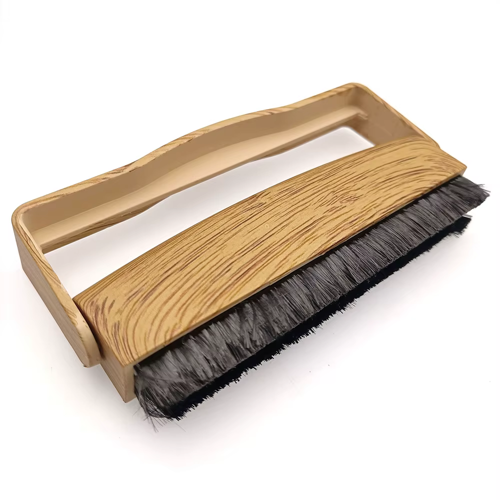 Cepillo antiestático para discos de vinilo con mango de madera - imagen 3
