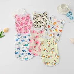 Ropa de verano transpirable para perros y gatos: chaleco algodón