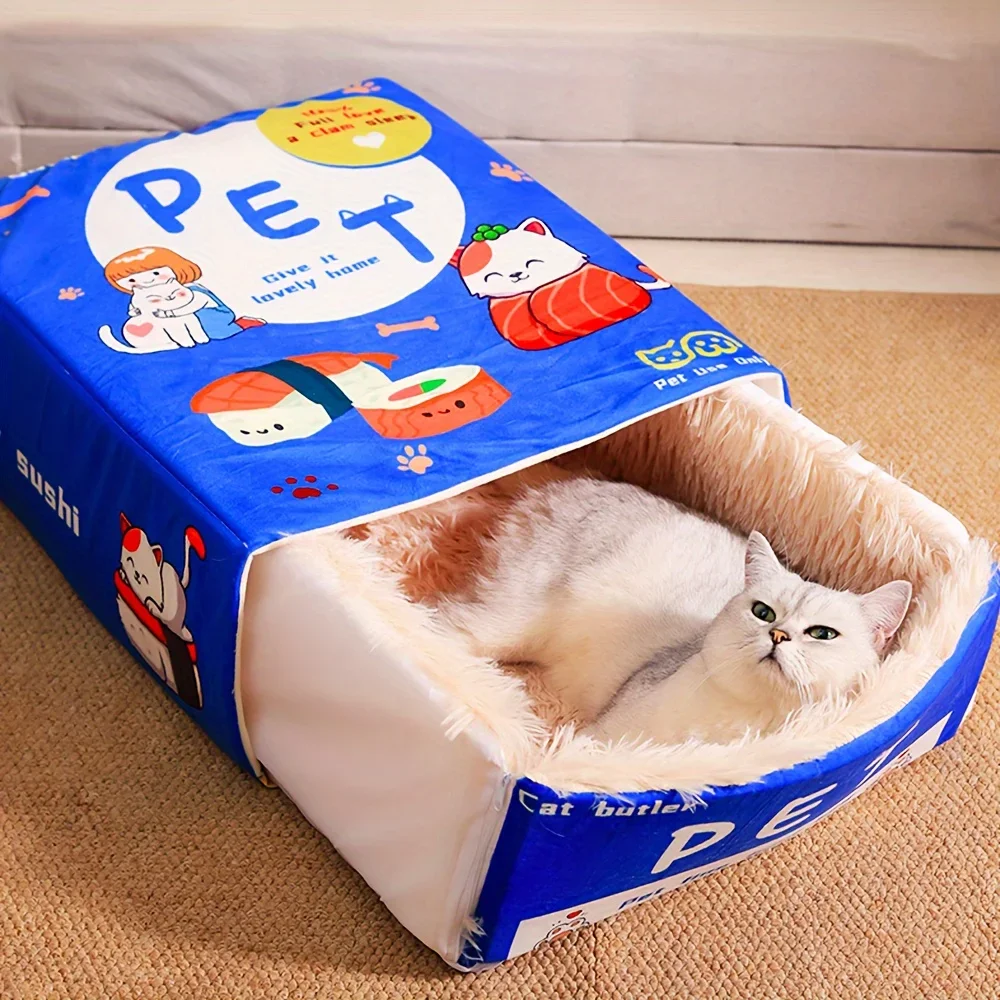 Detalle de la cama para gatos