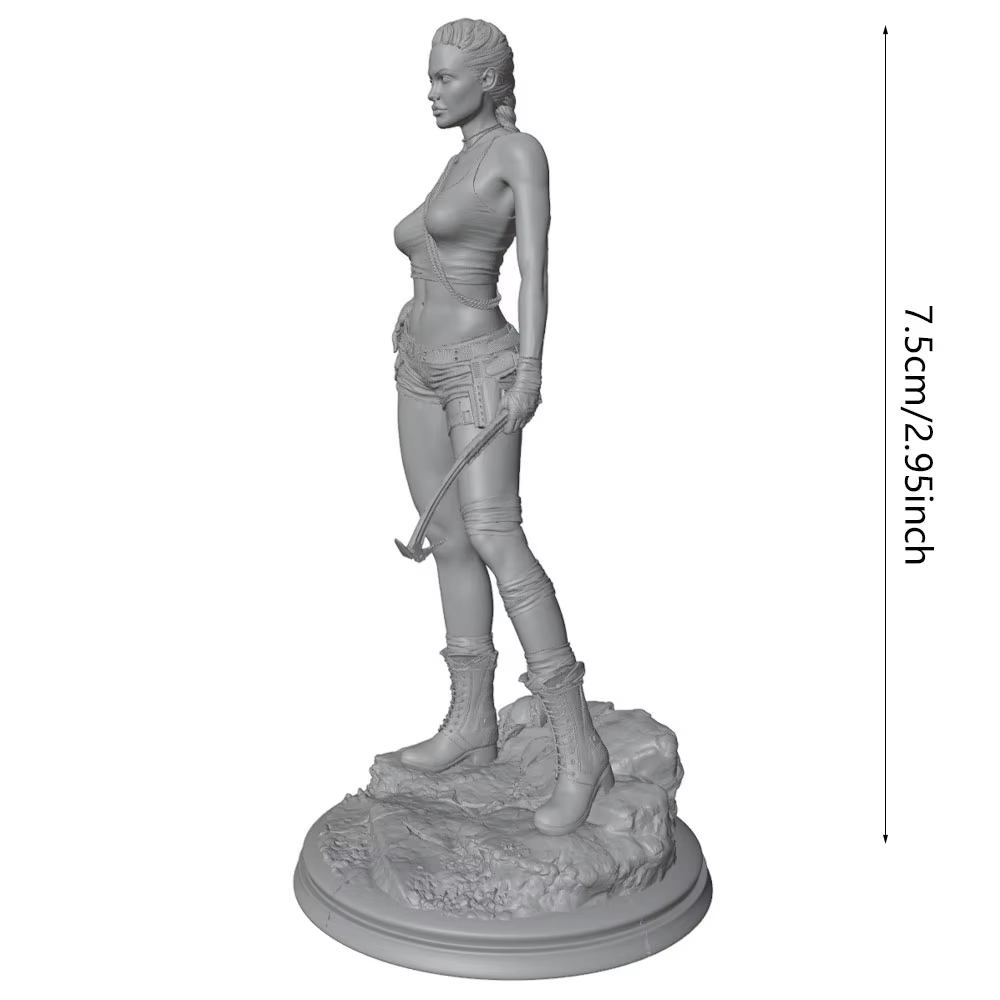 Detalle del kit de figura de resina para montar
