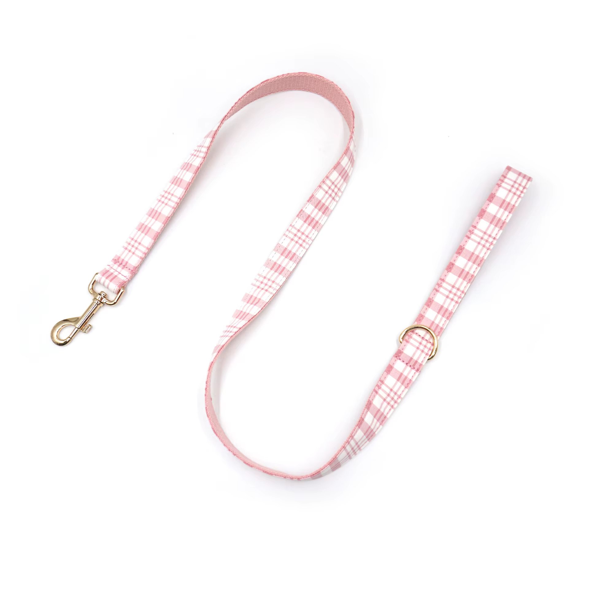 Collar personalizado para perro a cuadros con nombre y teléfono
