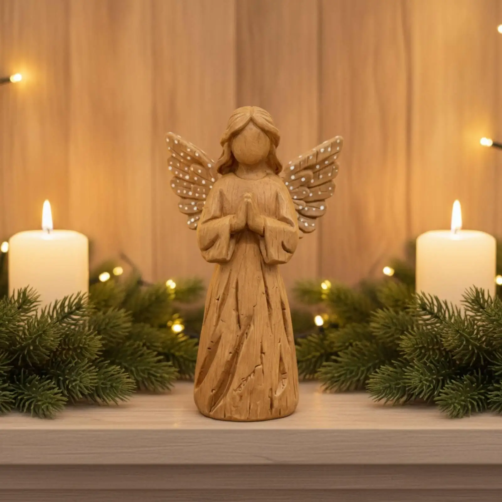 Figura ángel sin rostro esculpida – Decoración creyentes y regalo - imagen 5