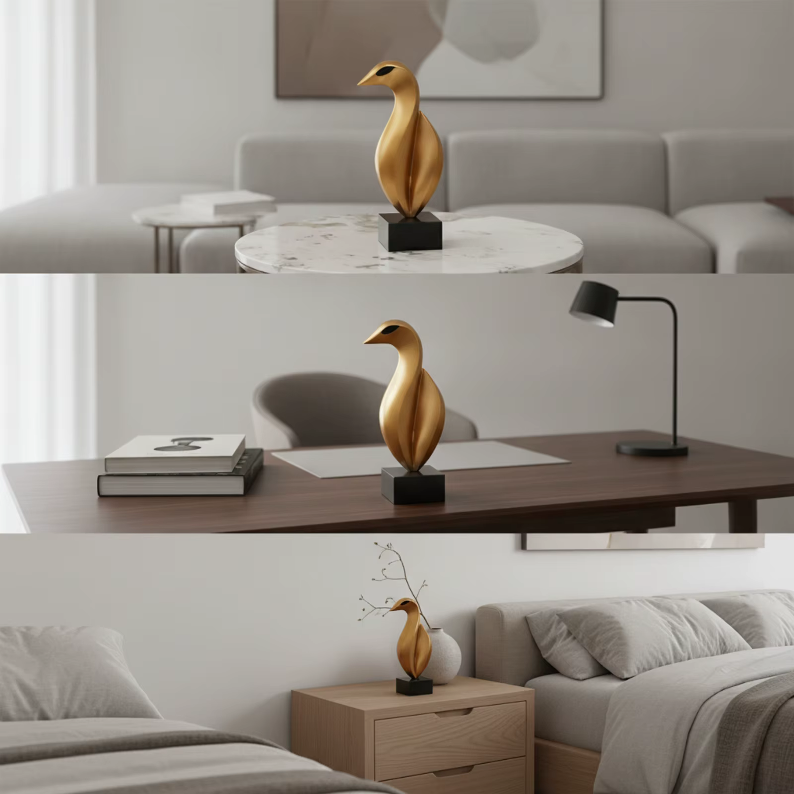 Escultura Decorativa de Pájaro para Mesa – Adorno Elegante para Hogar - imagen 3