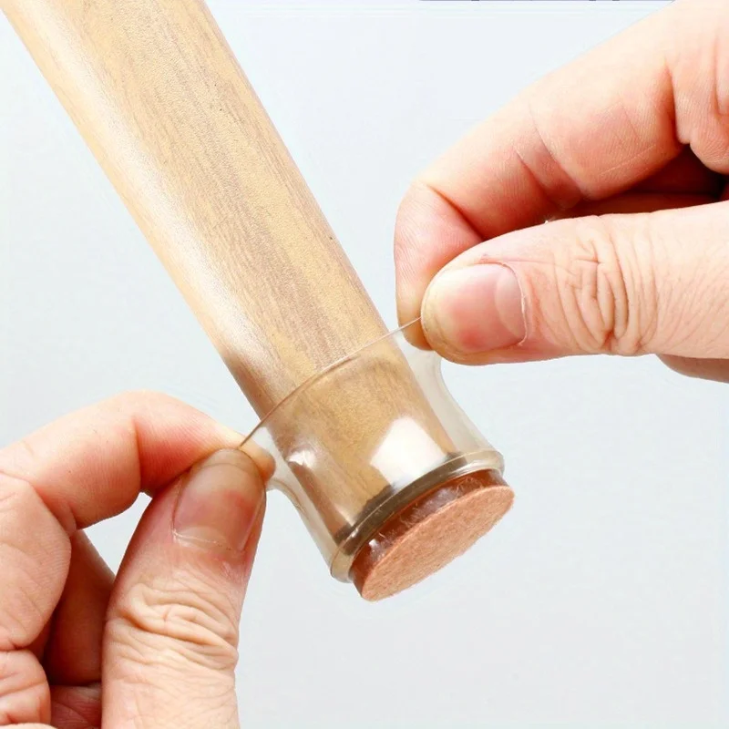 Protectores de patas de silla transparentes de TPR