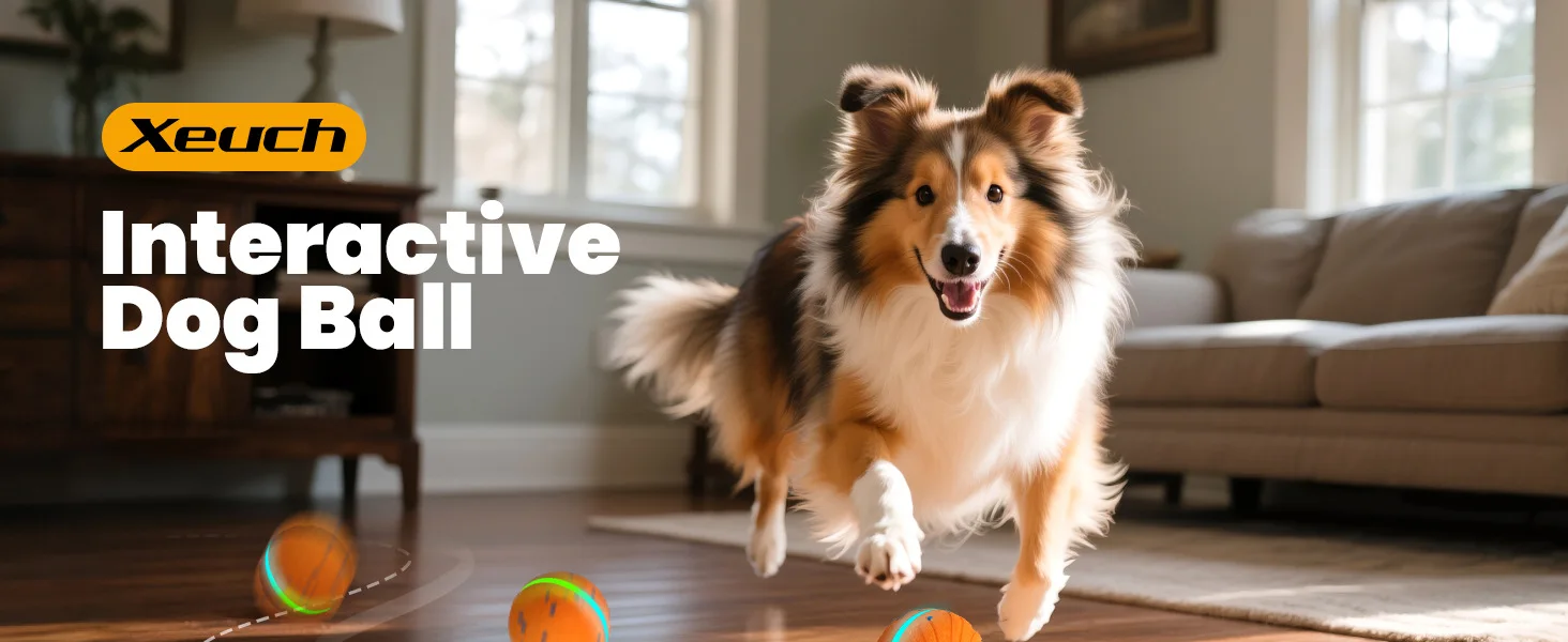 Pelota eléctrica que rebota y gira para perros y gatos