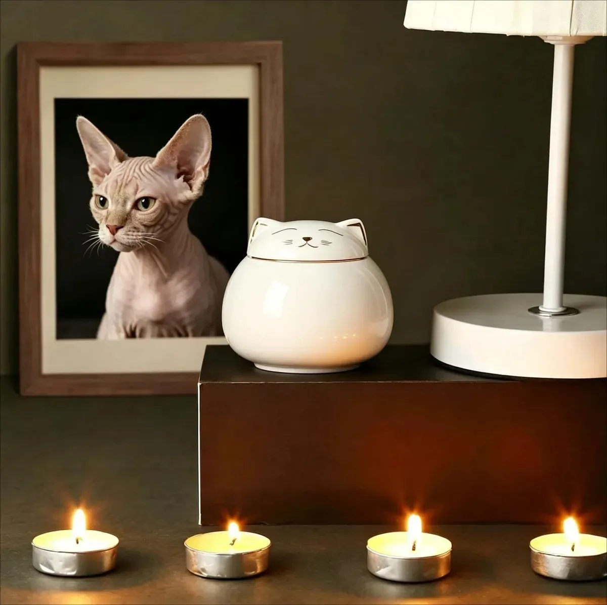 Detalle del grabado felino en la cerámica