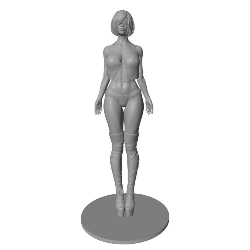 Kit modelo resina DIY miniatura gris impresa en 3D, sin montar - imagen 3