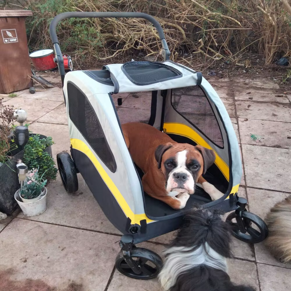 Carrito de paseo plegable para perros con 4 ruedas, viajes - imagen 3